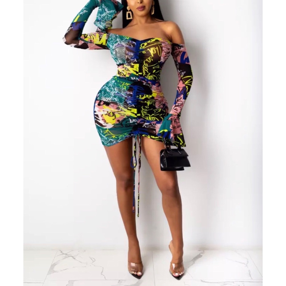 Mesh Multi Color Dress